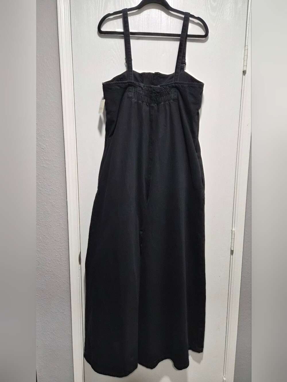 Nwt Free People We The Free Lumy One Piece Wide Leg Black Jumpsuit Size Large - Picture 8 of 13